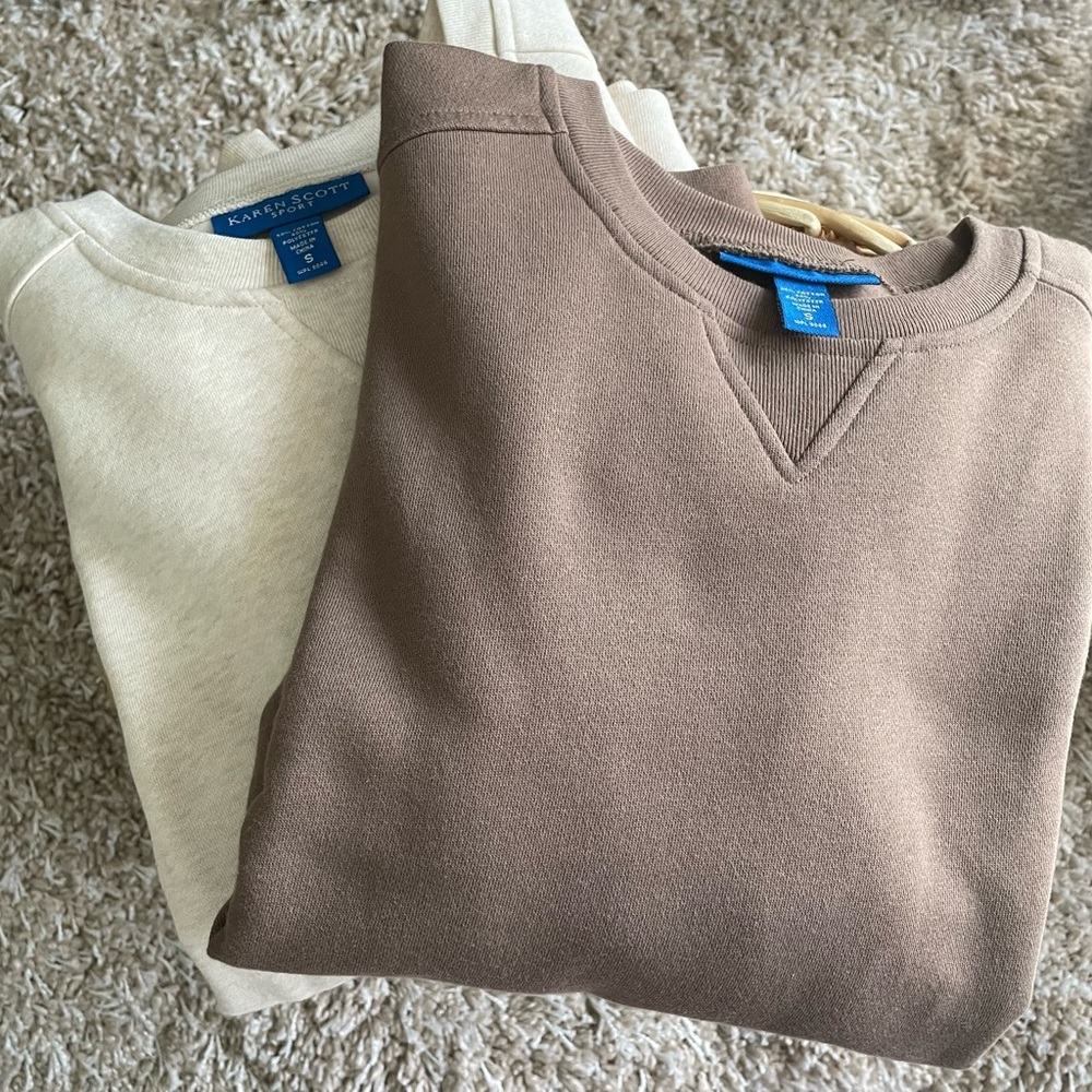 2 Karen Scott Sport Sweatshirts Size S
